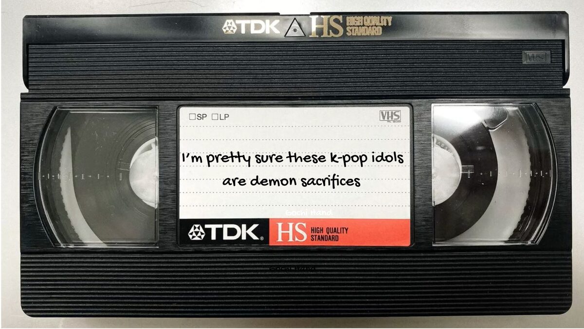 VHS tape labeled with the first Escape Books title